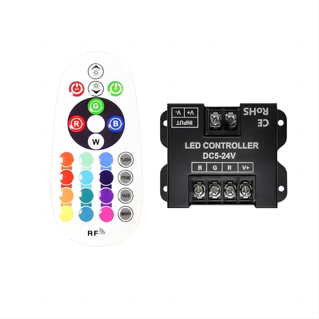 High Quality Led Rgb Controller Rf Remote Control Dc12-24V 30A Pwm 433 Rf Memory Storage 23Key Led Rgb Light Dimmer Controller