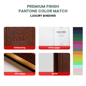 Kit d'étude biblique personnalisé en gros, fournitures d'étude biblique, impression de livres en cuir, couvertures de <span class=keywords><strong>Bible</strong></span> en cuir PU, <span class=keywords><strong>Bible</strong></span> Reina Valera 1960 espagnole - Product Image 2