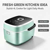Cuiseur à riz électrique IH, faible teneur en sucre, en acier inoxydable, intelligent, multifonction, avec minuteur numérique, cuiseur vapeur, pour la cuisine domestique, OEM