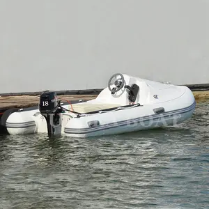 Jet ski de fibra de vidrio para 2 personas, bote inflable de fibra de vidrio con casco en V profundo, velocidad hipalón, canalé Zodíaco, 12 pies, nuevo, 2023