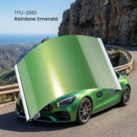 Film de protection de peinture (PPF) Moben ultra-brillant 7,5 mil, anti-rayures, auto-réparateur, en TPU nano-revêtu, vert émeraude arc-en-ciel, pour carrosserie complète de voiture