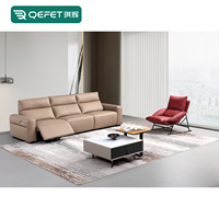 Canapé Chesterfield en cuir PU électrique extensible inclinable convertible forme carrée pour salon appartement hôtel ensemble