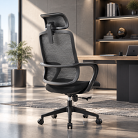 Vente en gros de chaise de bureau d'ordinateur à dossier haut en maille bon marché chaise de bureau rotative pour le personnel chaise pivotante ergonomique en maille