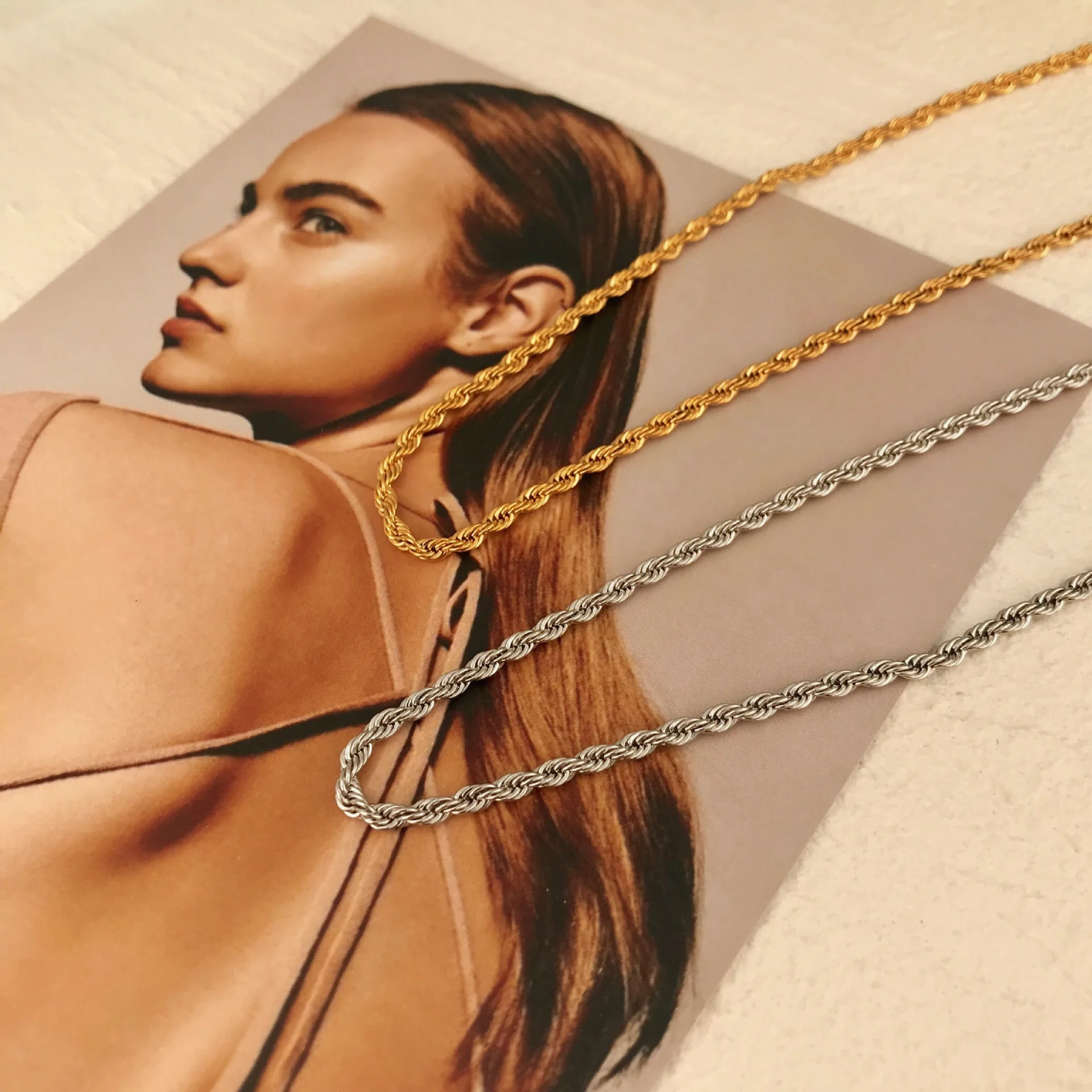 Gold 3mm*41cm/NC-039-16G