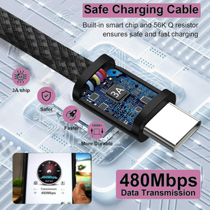 Cable de Datos Magnético de Carga Rápida de 66W y 1m con 5 Núcleos, Compatible con Teléfonos Móviles iOS y Computadoras con <span class=keywords><strong>USB</strong></span> Tipo-C - Product Image 6