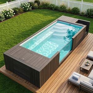 New Design Rectangular Multifunctional UV Resistant Corrosion-resistant Wind-proof Custom Capacity Outdoor Fiberglass Pool - Product Image 5