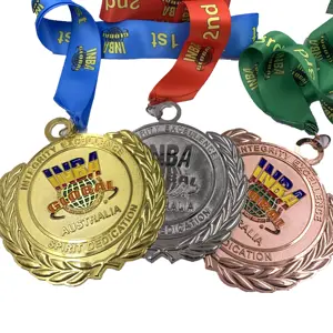 Medalla deportiva para correr, accesorio personalizado de aleación de Zinc, venta al por mayor de fábrica