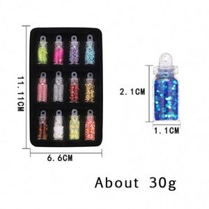 Colle OEM Crystal Drops, colle magique colorée, paillettes brillantes, colle qui brille dans le noir, activateur de colle pour slime DIY, slime vert, 12 couleurs - Product Image 6