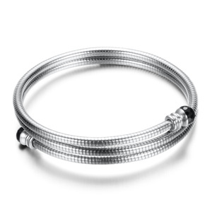 304 Stainless Steel <b>Bracelet</b> 56mm Multi Layer Opening Unisex Jewelry Gift Rose Gold Silver Gold Color <b>Copper</b> Alloy - Product Image 2