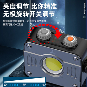 Lampe de camping COB LED 8000mAh rechargeable, éclairage d'urgence pour tente, lampe de travail multifonctionnelle pour le camping et l'exploration - Product Image 3