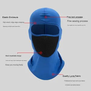 <span class=keywords><strong>Cagoule</strong></span> de <span class=keywords><strong>moto</strong></span> respirante en maille unie, coupe-vent, protection solaire, masque facial extérieur - Product Image 4