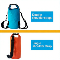 Sac à dos étanche portable en PVC 2L/3L/5L pour camping, randonnée, kayak, plage, sport, rangement d'équipement