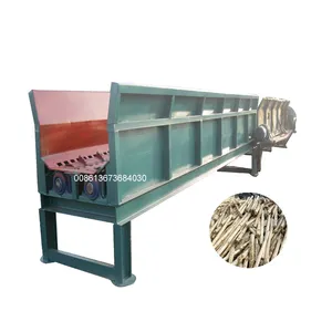 Single and double roller horizontal open groove wood log bark skin peeling removing stripping machine