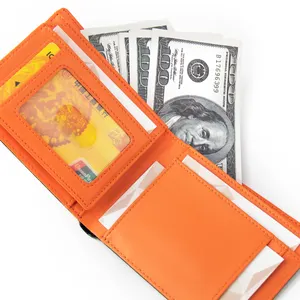 Erkek cüzdan üreticisi doğrudan satış erkek kısa tarzı üç kat karbon lehimli Wei iş cüzdan moda abd doları cüzdan