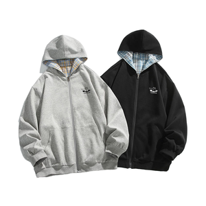 Sweat à capuche en laine peignée double face pour homme BURBE Automne 2025 Nouvelle marque américaine Casual polyvalent Couple Grande taille 100% coton - Product Image 4