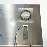 Boîte de passage à douche d'air pour salle blanche en acier inoxydable, fenêtre de transfert GMP, boîte de passage à interverrouillage pour salle blanche avec équipement de lumière UV
