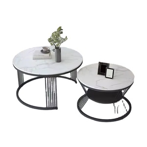Bắc Âu Hiện Đại Bằng Đá Cẩm Thạch Hàng Đầu Bàn Cà Phê Đơn Giản Màu Trắng Kim Loại Đá Vàng Sang Trọng Tổ Trung Tâm Bảng Đặt Cho Phòng Khách Trang Trí Nội Thất - Product Image 3