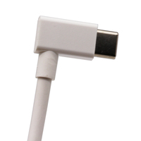Venta caliente 60W 3A ABS Shell Blanco USB Cables DE DATOS Soft TPE C Macho a C Macho 90 grados Ángulo recto para impresora
