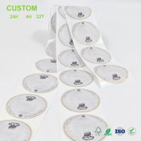 Rouleau d'étiquettes rondes personnalisées en PP avec texture marbrée et anneau doré pour l'impression d'étiquettes de marque de cuisine, vente en gros, utilisation en vrac