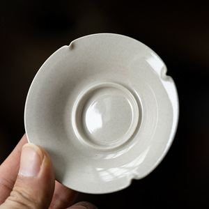 Ceramic <b>Teacup</b> Coaster Porcelain Round Plant Ash Palm Shape For Kung Fu Tea Set Afternoon Tea Accessories - Product Image 2