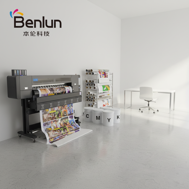 Benlun Factory Wholesale New 1900 Roll-to-Roll Inkjet Printer with 2/4-Head I1600/i3200 Advertising Artwork UV/E-solventInk