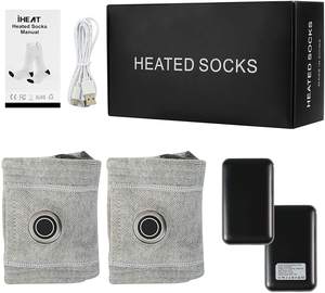 4000mAh USB 충전식 전기 가열 스타킹 겨울 스포츠 캠프 스키 사이클링을 위한 면 세탁 가능 가열 스타킹 - Product Image 5