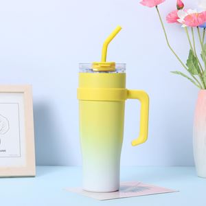 Double Wall Car Ice Bully Handle <b>Travel</b> Tumbler 40oz <b>Mug</b> Lid Straw Anti-Slip OEM Custom Brand ODM - Product Image 5