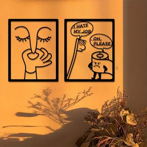 Collection d'œuvres d'art en fonte de fer Art Déco humoristiques, sculptures ludiques de 35,0 cm pour murs de salle de bain, balcons familiaux, jardins - Product Image 6