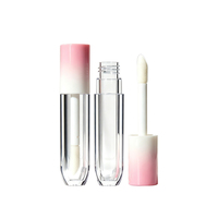 Tubes de gloss à lèvres ronds uniques Jinze rose, logo OEM, tubes de gloss à lèvres vides pour cosmétiques