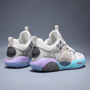 <span class=keywords><strong>Zapatillas</strong></span> de Baloncesto para Niños, <span class=keywords><strong>Zapatillas</strong></span> Deportivas con Parte Superior de Tela, Suela de Goma, Diseño con Letras, Cómodas para Todas las Temporadas - Product Image 3