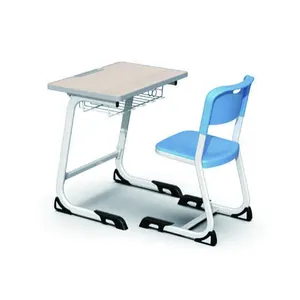 人間工学に基づいたメッシュシングルシート学生セット家具3人掛けスクールデスクと椅子