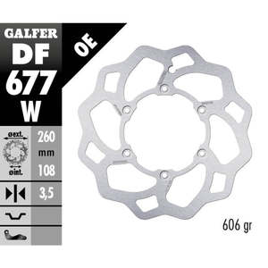 Galfer Wave Gas Gas EC 250 97-20 freno anteriore rotore a disco per TT Hiace Hilux auto materiale in acciaio utilizzato per la produzione - Product Image 1