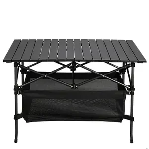 Aluminum Bamboo Camp Table Wholesale Portable Camping Roll Table For Outdoor With Sports Venues