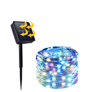 IP44 Waterproof Solar LED String <b>Lights</b> 10M <b>Copper</b> <b>Wire</b> Fairy <b>Lights</b> for Garden Patio Christmas Decor Battery Powered - Product Image 1