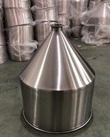 Trémie pneumatique semi-automatique personnalisée en acier inoxydable 304 avec interrupteur de contrôle et vanne à boisseau sphérique pour liquides et poudres
