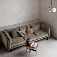Canapé trois places en tissu chenille de style industriel Wabi-Sabi, luxe nordique, pour petit appartement, salon