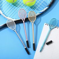 Pulpen Raket Tenis, Hadiah Pesta Tenis, Hadiah Olahraga untuk Tim, Pulpen Rollerball Badminton Unik untuk Rumah, Kantor, dan Menulis