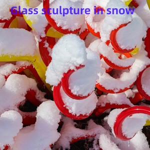 Scultura in Vetro di Murano Soffiato a Mano, Decorazione Moderna per Interni ed Esterni, Grande Scultura in Vetro per <span class=keywords><strong>Giardino</strong></span> e Cortile - Product Image 5