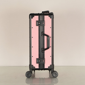Valise trolley Smart Trunk rose avec cadre en aluminium, 36-55L, bagage cabine pour affaires avec roulettes pivotantes - Product Image 4