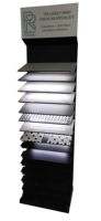 Plaque métallique de grande taille, 9 pièces, résistante, carreaux en céramique, présentoir LED, support de sol de scène