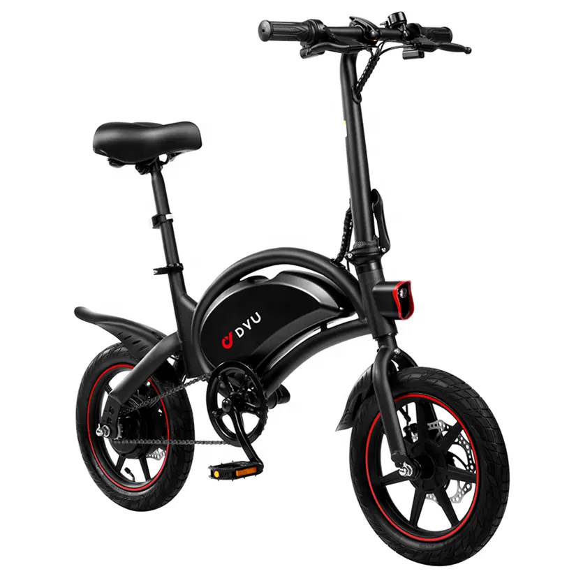 DYU-patinete eléctrico con Motor para adulto, Scooter de rueda grande, color negro, blanco y rojo, Original, nuevo