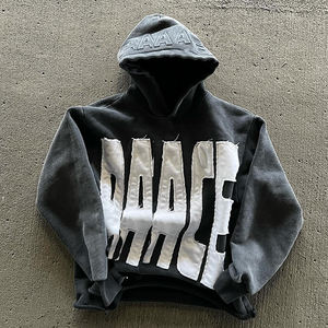 100% Cotton Custom Vintage Wash <b>Hoodie</b> Embroidery 500Gsm,Blank Sunfaded Sun Faded Zip up <b>Hoodie</b> Custom Logo Hoodies for Man - Product Image 5