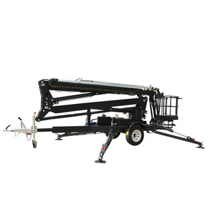 Portable Folding Arm Aerial Lift Towable <strong>Work</strong> <strong>Platform</strong> for Building Cleaning and Maintenance - Product Image 2