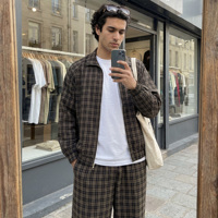 Veste d'été à carreaux de marque pour homme, style décontracté, zippée, streetwear, vêtement d'extérieur 2026, Anorak pour femme, hiver