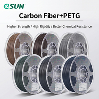 ESUN Filament d'imprimante 3D PETG-CF 1.75mm tige PETG renforcée de fibre de carbone en plastique rigidité supérieure chimique