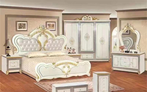 Juego de Dormitorio King-Size de Lujo Moderno para Villas, Apartamentos y Hoteles, Cama Doble, Muebles de Madera Maciza, Colección Completa para Dormitorio Principal - Product Image 4