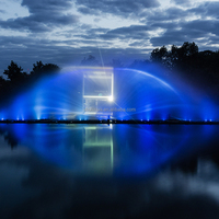 Fuente Musical Inteligente con Sistema de Control, Cascada Artificial Impresionante para Hoteles, Espectáculos de Fuentes Flotantes en Lagos