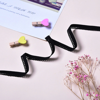 Bande de dentelle élastique blanche de 10 mm avec bord festonné picot pour lingerie et soutien-gorge