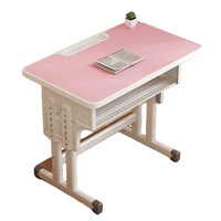 Fournisseur certifié, bureau pour enfants 70x50cm, cadre en métal bleu avec étagère de rangement, mobilier scolaire pour projet scolaire BIFMA