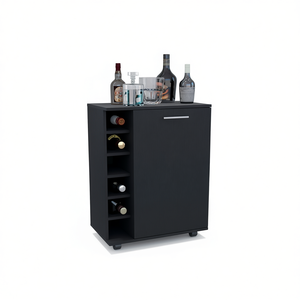Carrito de bar móvil Tilden con estación de cócteles y almacenamiento integrado para botellas, ideal para servir bebidas. - Product Image 1